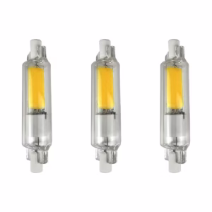 Avide R7s LED Staaflamp Dimbaar 78mm - 5W 220-240V - 4000K - 500lm - LED Lampjes Insteek - Wit licht - Vervangt 42W lamp - 3 stuks