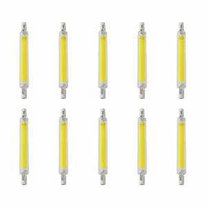 Avide R7s LED Staaflamp 118mm - 7W 220-240V - 4000K - 700lm - LED Lampjes Insteek - Wit licht - Vervangt 54W lamp - 10 stuks