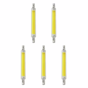 Avide R7s LED Staaflamp 118mm - 7W 220-240V - 4000K - 700lm - LED Lampjes Insteek - Wit licht - Vervangt 54W lamp - 5 stuks