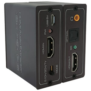 HDMI Audio Extractor 4K 60Hz - Audio Converter - HDMI In naar HDMI Out + Optisch (SPDIF) - 5.1CH - TV, Laptop, PC & Gameconsoles - Met Voedingsadapter