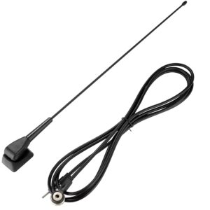 Universele FM-AM Radio Antenne voor Auto - Autoradioantenne met Dak Montage - 76~108MHz - 2.1m - Zwart