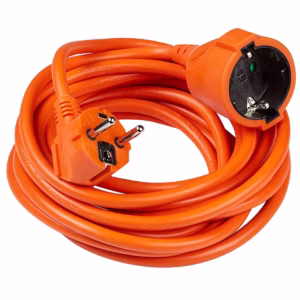 Technik Verlengsnoer 5 meter - H05VV-F3 - 3x1.5mm² - Geaard - IP44 - Oranje