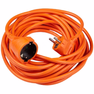 Technik Verlengsnoer 10 meter - H05VV-F3 - 3x1.5mm² - Geaard - IP44 - Oranje