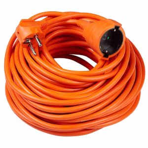Technik Verlengsnoer 20 meter - H05VV-F3 - 3x1.5mm² - Geaard - IP44 - Oranje