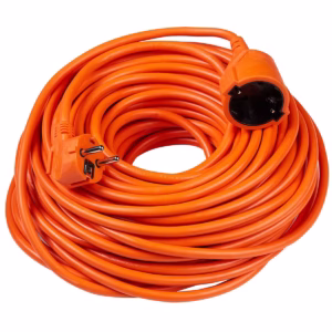Technik Verlengsnoer 30 meter - H05VV-F3 - 3x1.5mm² - Geaard - IP44 - Oranje