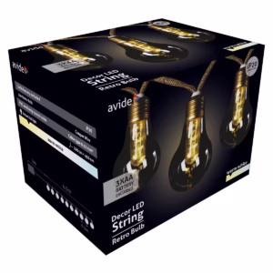 Avide Lichtsnoer 5 Meter - Binnen - 5W/3V - 10 Led Lampjes - Inclusief 3x AA Batterijen - Warm Wit Licht