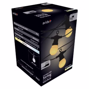 Avide Lichtsnoer 5 Meter - Buiten en Binnen - 6W - 220-240V - 10 Lichtbollen - Verlengbaar - Warm Wit Licht