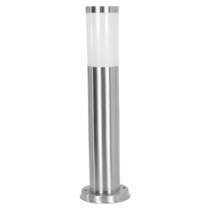 Avide Staande Buitenlamp Boca - Moderne Sokkellamp - 45cm - LED - IP44 - 220-240V - Satijnglans Zilver