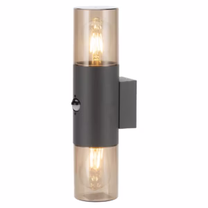 Avide Athen Buiten Wandlamp met Bewegingssensor - Moderne Buitenlamp PIR - 38cm - LED - 220-240V - Zwart