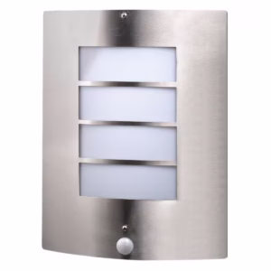 Avide Morro Buiten Wandlamp met Bewegingssensor - Moderne Buitenlamp - LED - 220-240V - Satijnglans Zilver