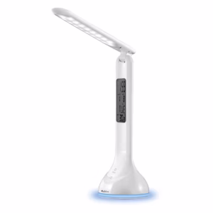 Avide LED Bureaulamp Dimbaar 4W - USB Opladen - Met Kalender + Alarm + Klok + Thermometer Functie - 250 lumen - Wit