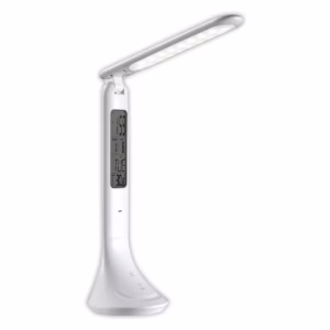 Avide LED Bureaulamp Dimbaar 5W - Met Kalender + Alarm + Klok + Thermometer Functie - Oplaadbaar - 280 lumen - Wit