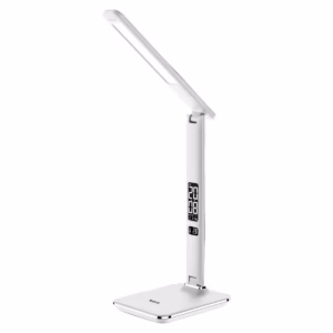 Avide LED Bureaulamp Nathan Dimbaar 6W - Met Kalender + Alarm + Klok + Thermometer Functie - 360 lumen - Wit