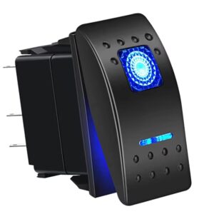 ProRide Marine Boot Tuimelschakelaar ON-OFF - Wipschakelaar - Inbouwschakelaar - 12V/20A - 24V/10A - Blauw