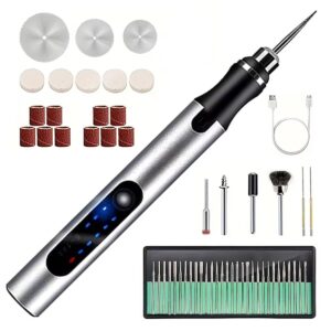 Graveerpen Draadloos - Elektrische Graveerpen - Graveerset Inclusief Frezen, Zaag, Polijst & Schuurschijven - C15+C12+F6 - Complete Set XXL