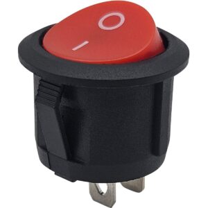 ProRide Mini Wipschakelaar ON/OFF KCD2-10 - 2-pins - Ø13.8mm - Rond - 250V/3A - Rood