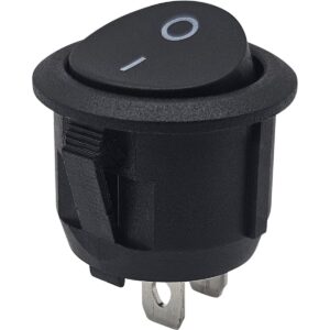 ProRide Mini Wipschakelaar ON/OFF KCD2-10 - 2-pins - Ø13.8mm - Rond - 250V/3A - Zwart