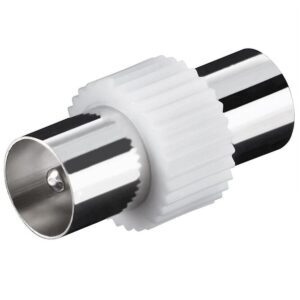 Coax Koppelstuk - IEC (m) naar IEC (m) - Wit - Per stuk