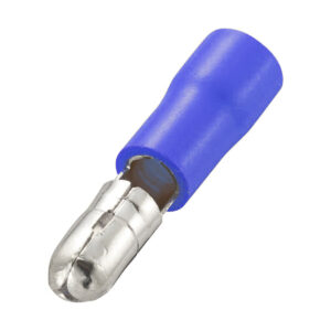 Ronde connector - Kabelschoen - mannelijk - 1.5-2.5mm² - Blauw - 25 stuks