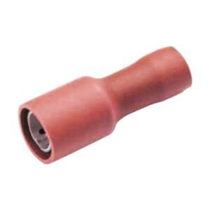 Ronde connector - Kabelschoen - vrouwelijk -  0.5-1.5mm² - Rood - 25 stuks