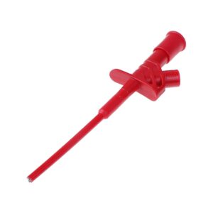 Geïsoleerde sneltesthaakclip - flexibele testsonde - Rood