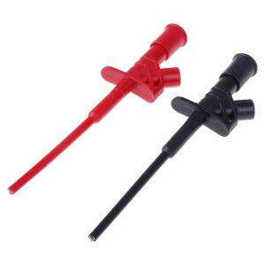 Geïsoleerde sneltesthaakclip - flexibele testsonde - Rood/Zwart
