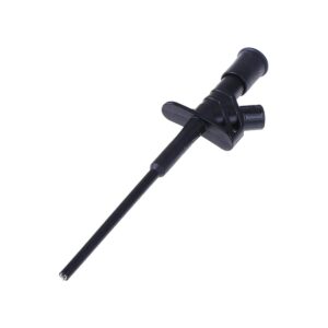 Geïsoleerde sneltesthaakclip - flexibele testsonde - Zwart