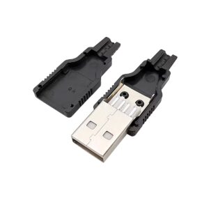 USB Connectror - USB A Male - Soldeerbaar - Zwart - 1 stuks