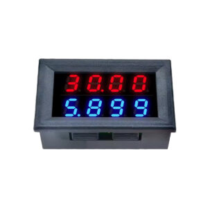 Digitale Volt-/Ampèremeter - 10A - 0-100V DC - X30557 - Zwart