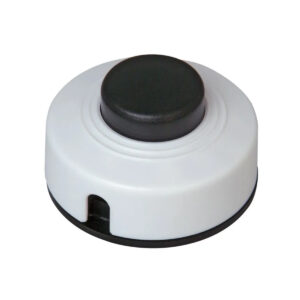 Kopp Vloerschakelaar 1-polig - 2A 230V - 300W - Wit/Zwart