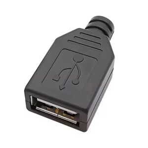 USB Connectror - USB A Female - Soldeerbaar - Zwart - 1 stuks