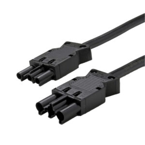 Wieland GST18-3 Koppelsnoer - GST18-3 (v) naar GST18-3 (m) - 3x1,50mm² - 2 meter - Zwart