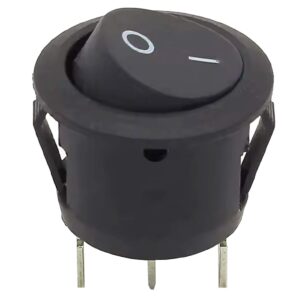 ProRide Wipschakelaar ON-OFF - 3-pins - Rond - Ø20mm - 250V/6A - KCD2-202 - Zwart