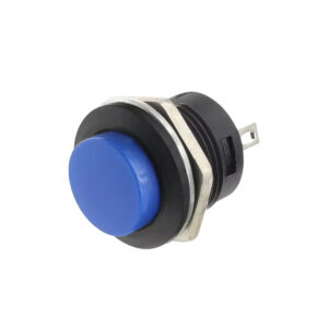 Pulsschakelaar OFF-(ON) ⌀16mm - 250VV/3A - NO (Normally Open) - Inbouw - R13-507 - Blauw