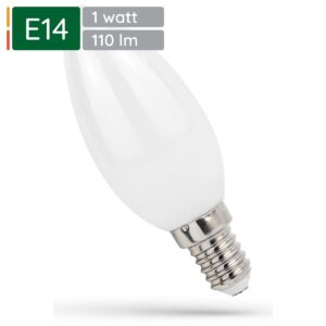Spectrum LED Lamp E14 1W 230V - 110 Lumen - 4000K Neutraal wit - Natuurlijk licht - Energiezuinig