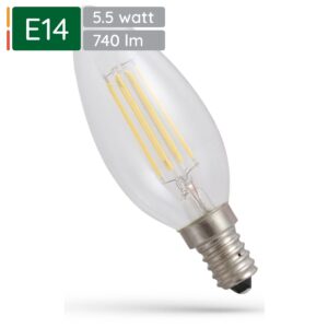 Spectrum LED Lamp E14 5.5W 230V - 740 Lumen - 4000K Neutraal wit - Natuurlijk licht - Energiezuinig
