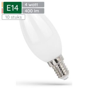 Spectrum LED Lamp E14 4W 230V - 400 Lumen - 2700K Warm wit - Gezellig licht - Energiezuinig - 10 stuks