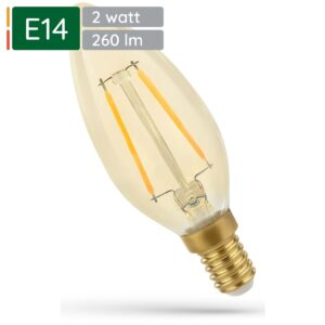 Spectrum LED Lamp E14 2W 230V - 260 Lumen - 2400K Warm wit - Gezellig licht - Energiezuinig