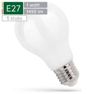Spectrum LED Lamp E27 11W 230V - 1450 Lumen - 2700K Warm wit - Gezellig licht - Energiezuinig - 5 stuks