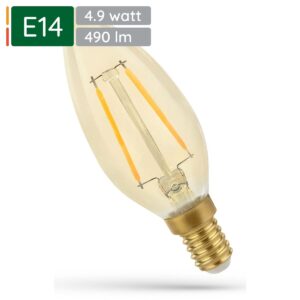 Spectrum LED Lamp E14 5W 230V - 490 Lumen - 2400K Warm wit - Gezellig licht - Energiezuinig
