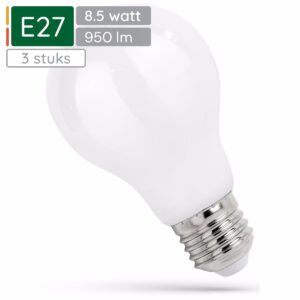 Spectrum LED Lamp E27 8.5W 230V - 950 Lumen - 2700K Warm wit - Gezellig licht - Energiezuinig - 3 stuks