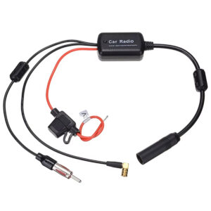 Universele Antenne Radio Signaalversterker DAB+/FM/AM - 85-240MHz - 25dB - 34cm - ANT-208-Plus - Zwart