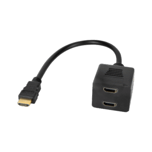 Cabletech HDMI Splitter - 1x HDMI (m) naar 2x HDMI (v) - 20 cm - Zwart