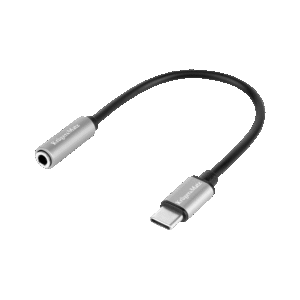 Krüger&Matz Basic Audio Adapter - USB-C (m) naar 3.5mm Jack (v) - 0.17 meter - Zwart