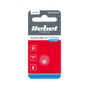 Rebel Alkaline Knoopcell Batterij - AG4/LR626 - 1.5V - Blister van 1 stuks