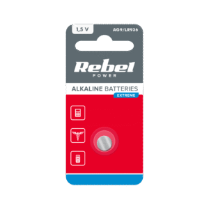 Rebel Alkaline Knoopcell Batterij - AG9/LR936 - 1.5V - Blister van 1 stuks