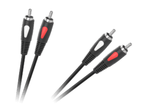 Cabletech Aux Kabel - Eco-Line - 2x RCA (m) naar 2x RCA (m) - 5 meter - Zwart