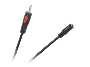 Cabletech Aux Kabel - Audio Kabel - Jack Verlengkabel - 3.5mm Jack (m) naar 3.5mm Jack (v) - 1.8 meter - Zwart