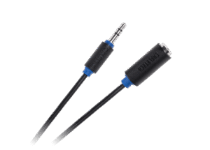 Cabletech Aux Kabel - Audio Kabel - Jack Verlengkabel - 3.5mm Jack (m) naar 3.5mm Jack (v) - 5 meter - Zwart