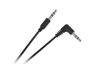 Cabletech Aux Kabel - Audio Kabel - 3.5mm Jack Recht (m) naar 3.5mm Jack Haaks (m) - 0.5 meter - Zwart